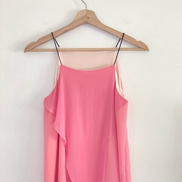 Rag & Bone Cubana Dress Silk Georgette Sleeveless Midi Carnation Pink 0 XS - Picture 9 of 16